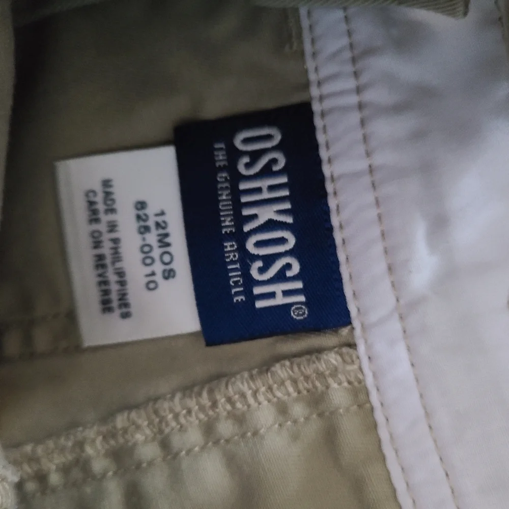 Vintage Y2K Overalls‎ baby nwot OSHKOSH TAN OVERALLS BABY 12 months